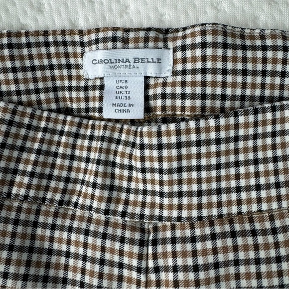2 for $25 Carolina Belle Plaid Skinny Ankle Pants size 8 - Picture 4 of 6